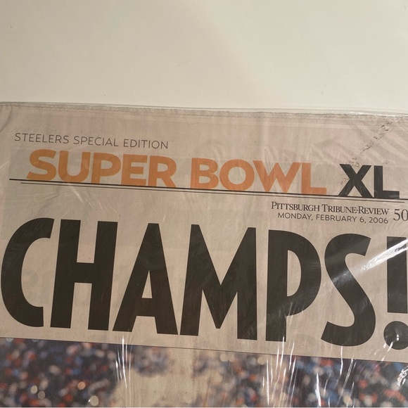 2006 Pittsburgh Tribune-Review Pittsburgh Steelers SuperBowl XL Sealed Newspaper - Picture 3 of 8
